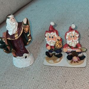 Festive Santa Figurine Set